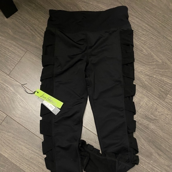 Sam Edelman Criss Cross Mesh Leggings - Picture 1 of 4